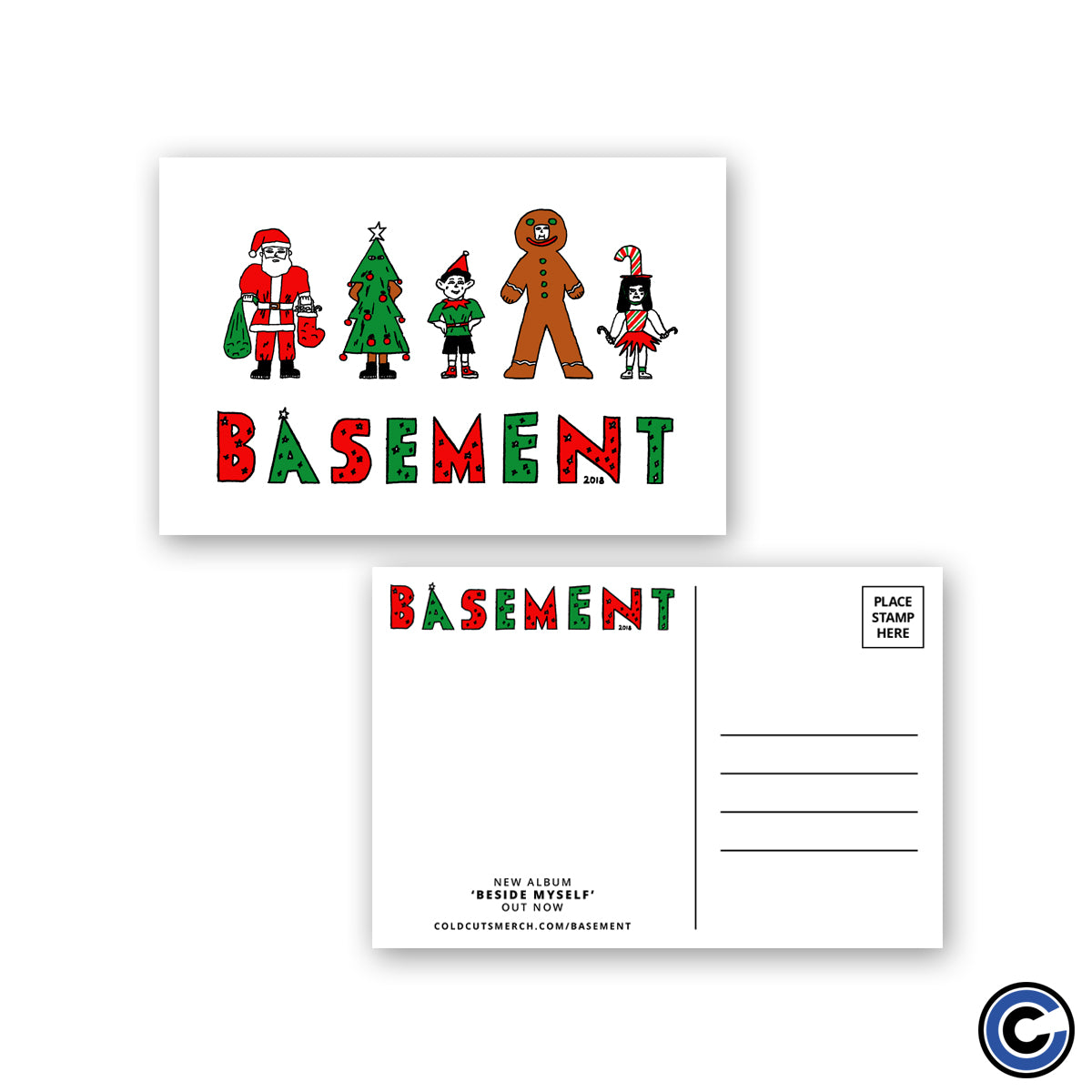 Basement "Christmas Characters" Postcard