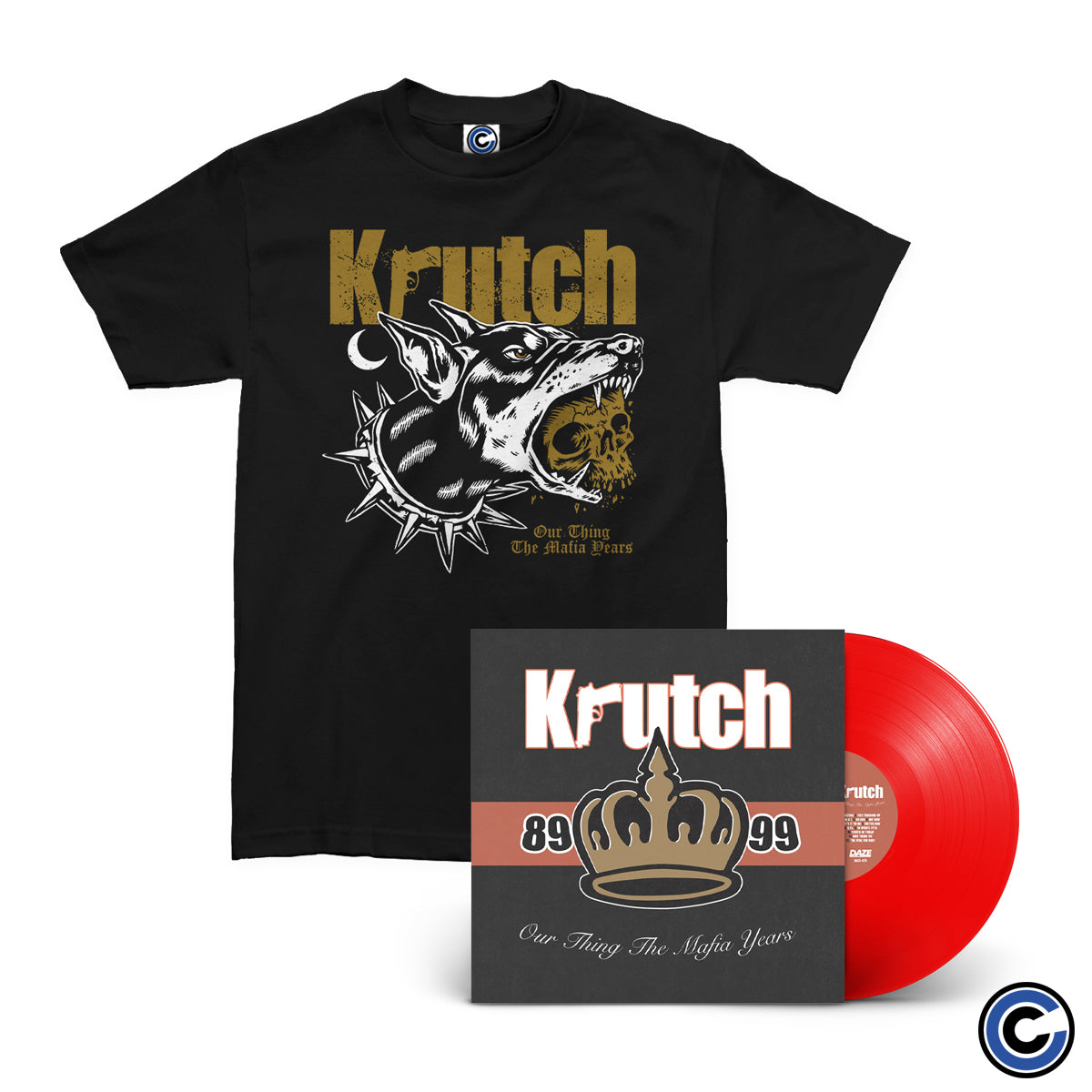 Krutch "Dog Skull" Shirt and "Our Thing The Mafia Years" Vinyl Bundle