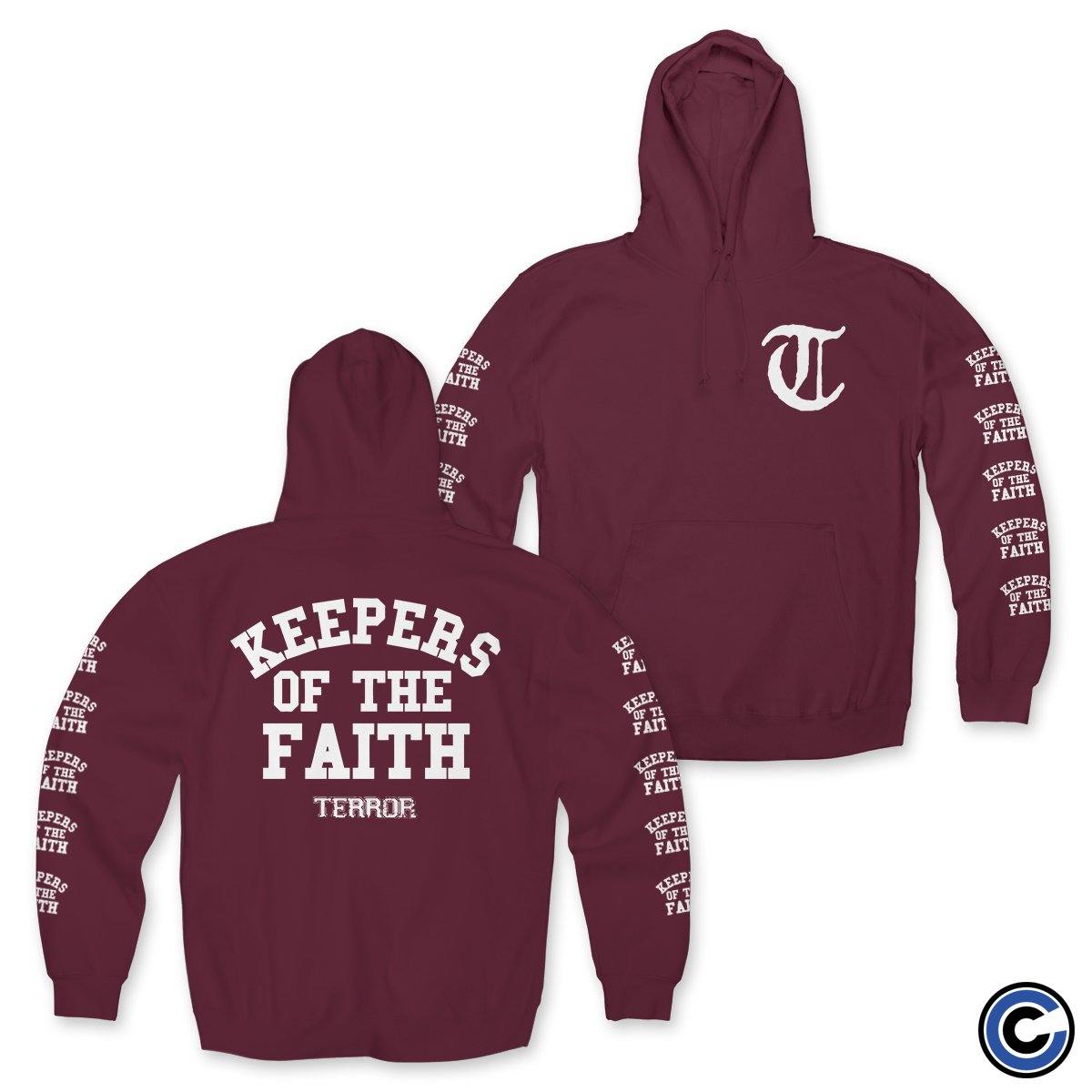 Terror Keepers of The Faith Champion Hoodie Maroon Small